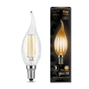 Лампа Gauss LED Filament Candle tailed E14 9W 2700K Улыбка Света